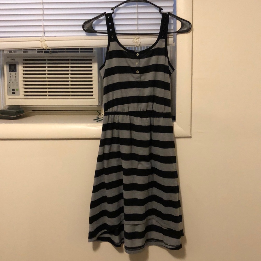 Small grey and black dress